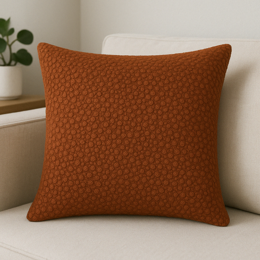 Coussin décoratif bouclé - Élégance naturelle signée CoussinMaroc