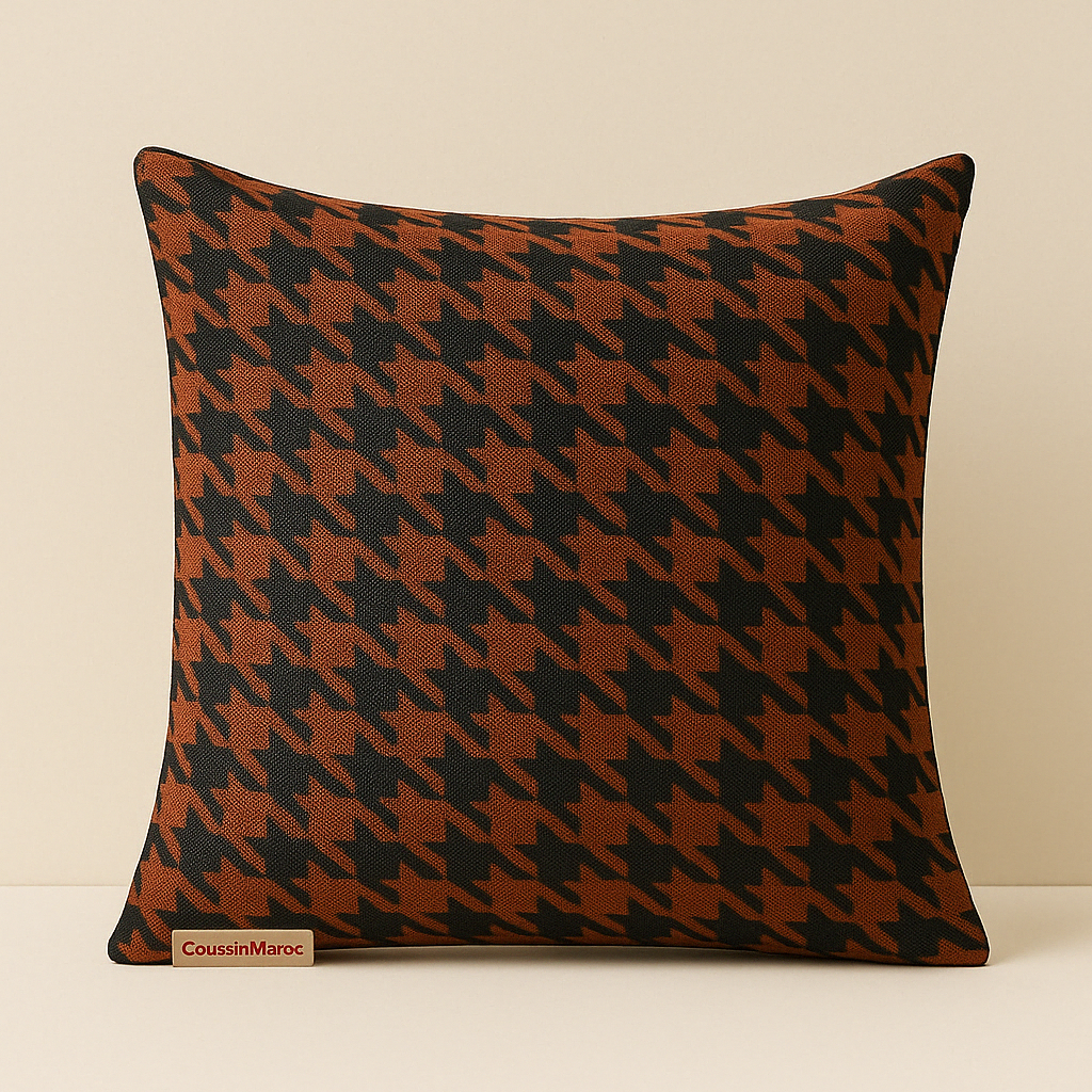 Coussin Élégance Terracotta – Collection CoussinMaroc