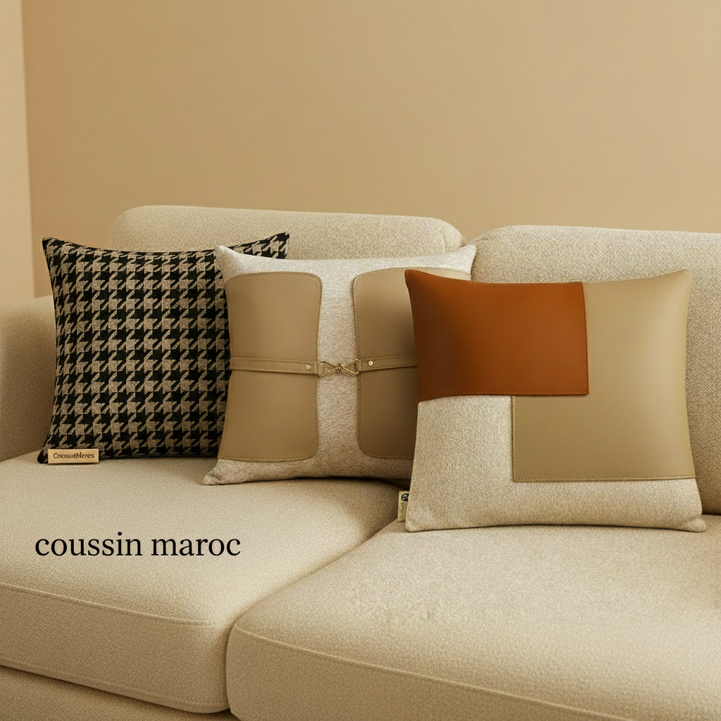 Coussin Décoratif Marocain Premium – Design Moderne & Finitions Luxe