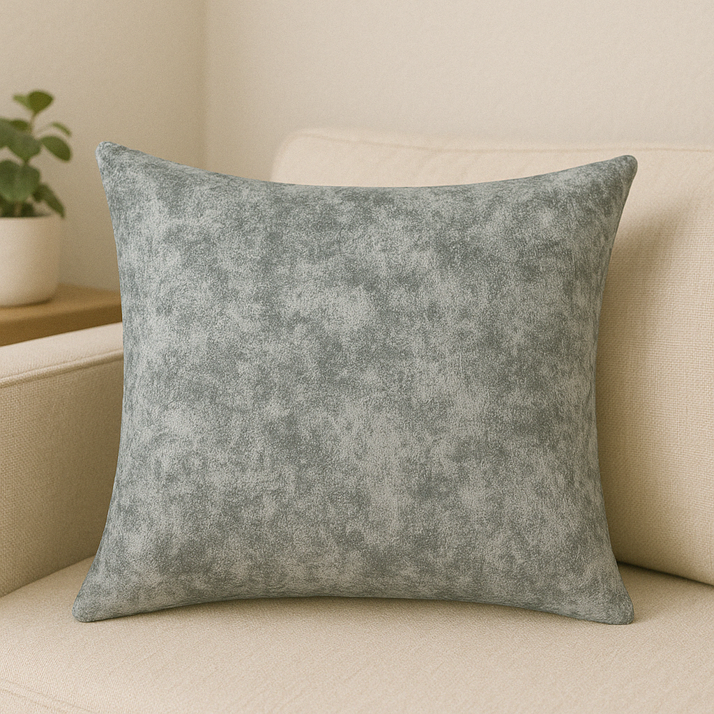 Coussin Texturé Élégance - Beige, Bleu et Gris | COUSSINMAROC